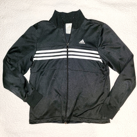 Adidas Black Classic Zip Up Jacket - Picture 2 of 7
